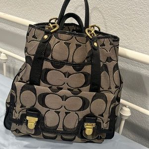 Coach bag and matching zip accordion wallet